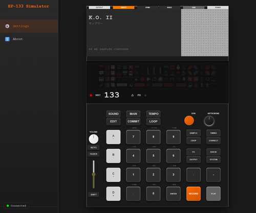 EP-133 Simulator screenshot