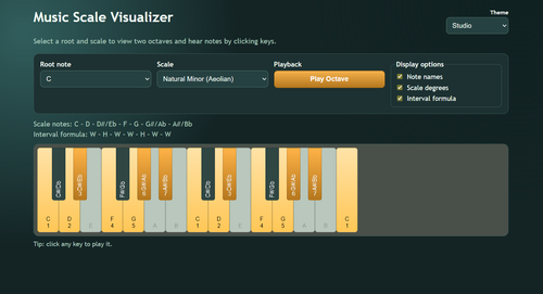 Musical Scale Visualizer screenshot